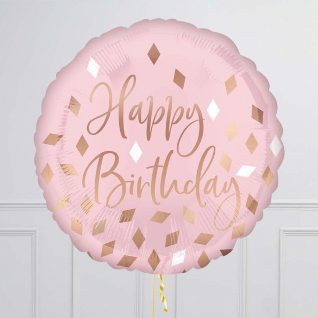 Happy Birthday! JUMBO Deluxe Rose Gold & Pink Foil Balloon Bouquet