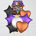 Spooky Halloween House Inflated Foil Balloon Bouquet