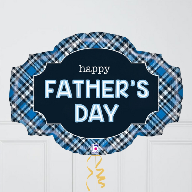 Father's Day Plaid Foil Balloon Bunch