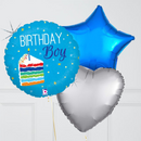 Birthday Boy Cake Foil Balloon Bunch