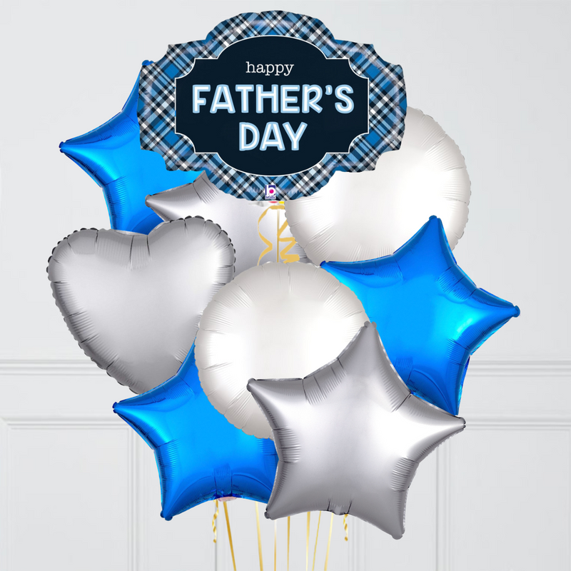 Father's Day Plaid Foil Balloon Bunch