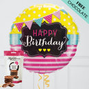 Birthday Cute Banners Foil Balloon Bouquet