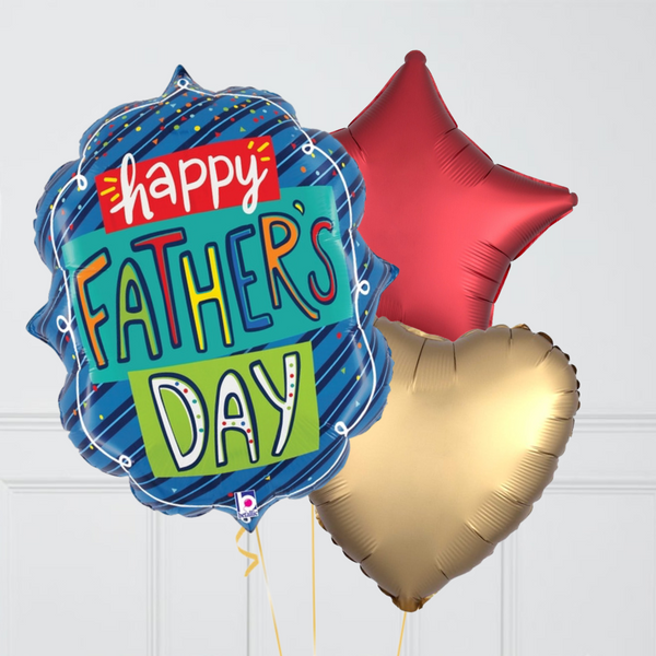 Father's Day Confetti Frame Foil Balloon Bunch