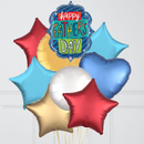 Father's Day Confetti Frame Foil Balloon Bunch