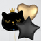 Black Cat Princess Foil Balloon Bouquet