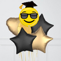 Graduation Emoji Foil Balloon Bouquet