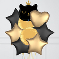 Black Cat Princess Foil Balloon Bouquet