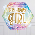 Pastel Geo Birthday Girl Foil Balloon Bunch