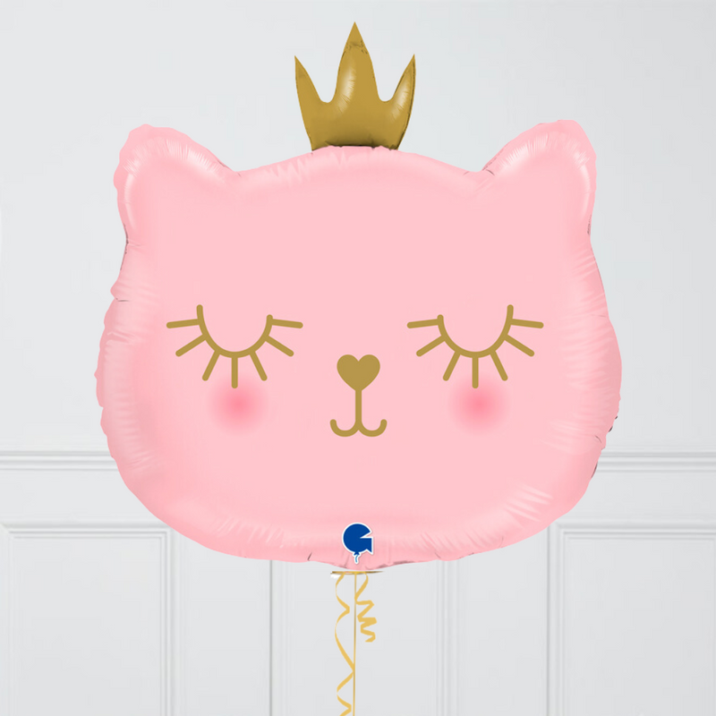 Pink Cat Princess Foil Balloon Bouquet