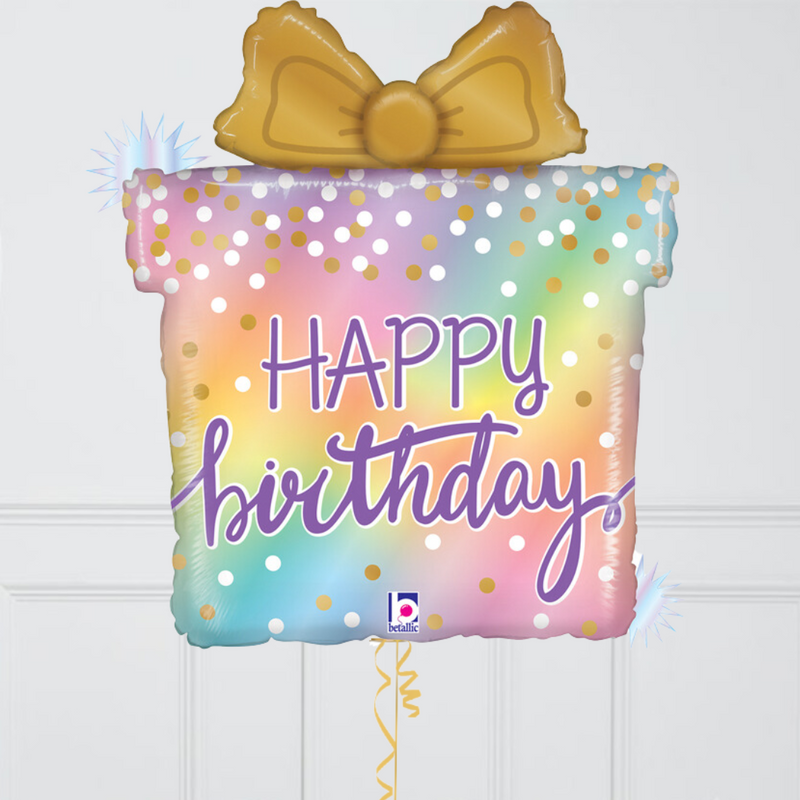 Opal Birthday Present Foil Balloon Bunch