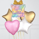 Opal Birthday Present Foil Balloon Bunch