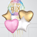 Pastel Geo Birthday Girl Foil Balloon Bunch