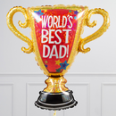 Best Dad Trophy Father's Day Inflated Balloon Package