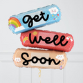 Cheerful Get Well Bandaid Inflated Balloon Package