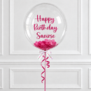 Personalised Dark Pink Confetti Bubble Balloon