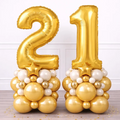 Gold Chrome Inflated Number Balloon