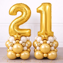 Gold Chrome Inflated Number Balloon