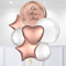 Rose Gold Debs Personalised Giant Inflated Balloon Bunch