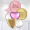 Pink & Gold Debs Personalised Giant Inflated Balloon Bunch