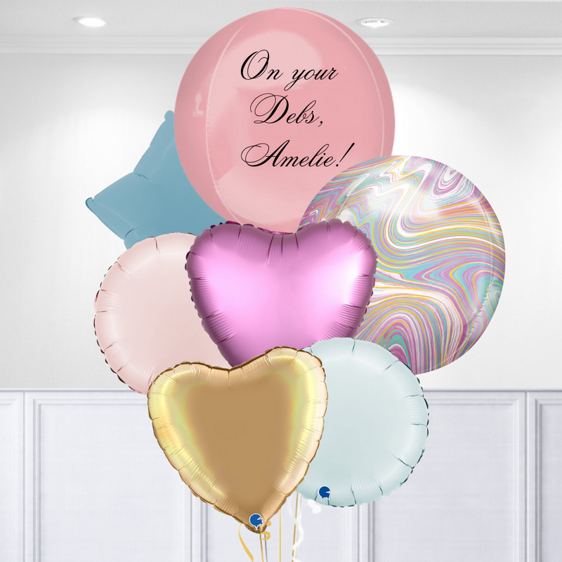 Colourful Debs Personalised Giant Inflated Balloon Bunch