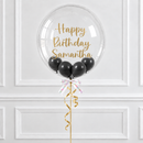 Personalised Black Bubble Balloon
