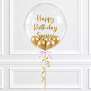 Personalised Gold Bubble Balloon