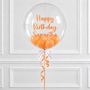 Personalised Orange Bubble Balloon