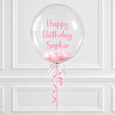 Personalised Pink Confetti Bubble Balloon