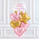 Personalised Princess Bubble Balloon Bunch