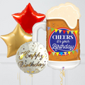 Cheers Birthday Beer Inflated Balloon Package