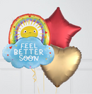 Feel Better Soon Sun and Rainbow Foil Balloon Bouquet