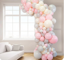 Macaron Pink Balloon Half Arch and Happy mother's day balloon