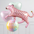 Pink Leopard Birthday Inflated Balloon Package