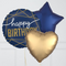 Happy Birthday Royal Blue Foil Balloon Bouquet