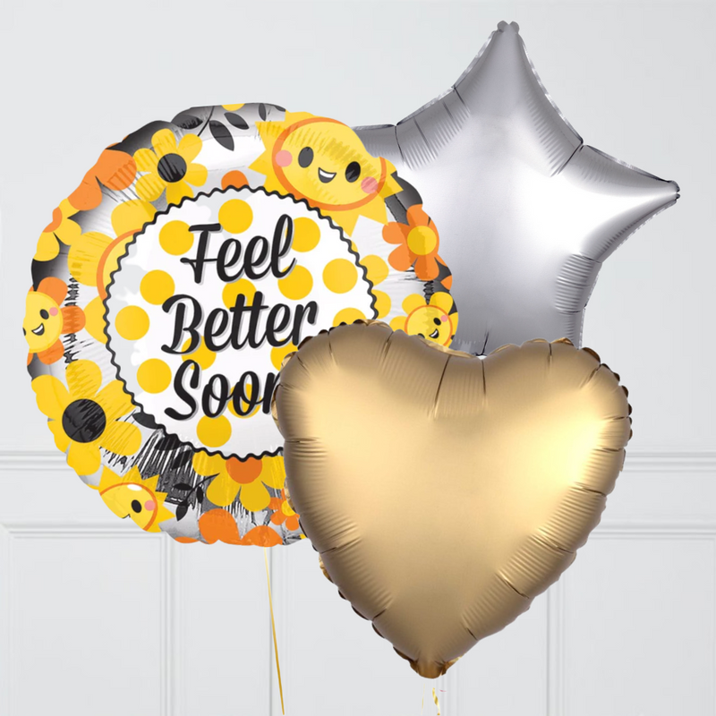 Sunflowers Get Well Foil Balloon Bouquet