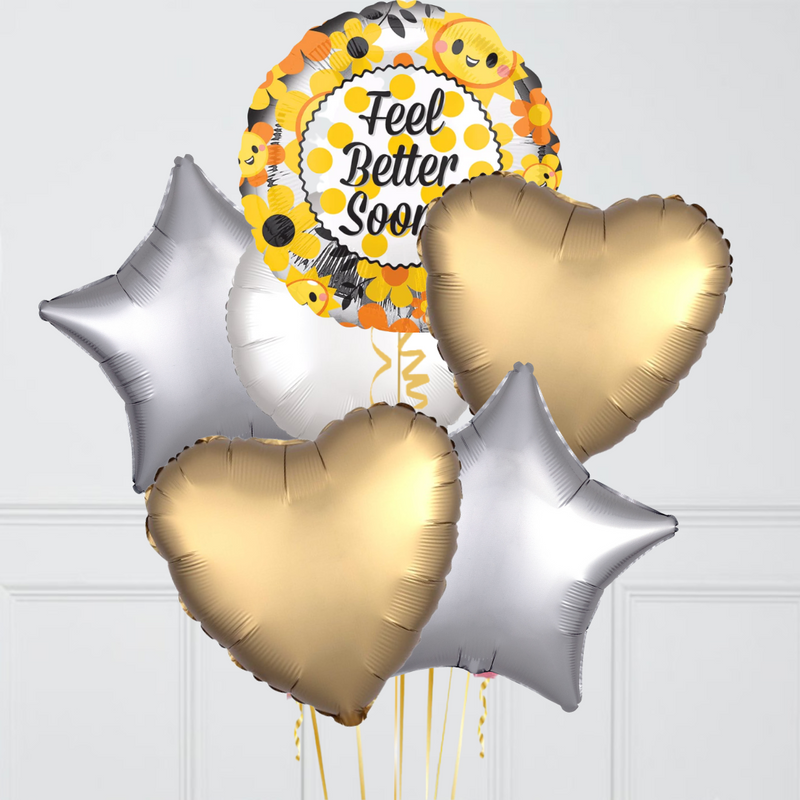 Sunflowers Get Well Foil Balloon Bouquet