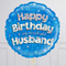 Happy Birthday Husband Blue Foil Balloon Bouquet