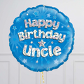 Happy Birthday Uncle Blue Foil Balloon Bouquet