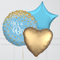 Sparkling Gold & Blue It's a Boy Balloon Bouquet