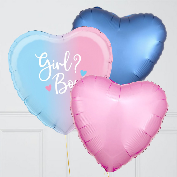 Gradient Heart Girl or Boy Balloon Bouquet