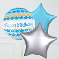 Blue Happy Birthday Foil Balloon Bouquet