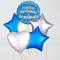 Happy Birthday Grandson  Blue Foil Balloon Bouquet