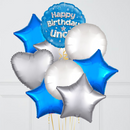 Happy Birthday Uncle Blue Foil Balloon Bouquet