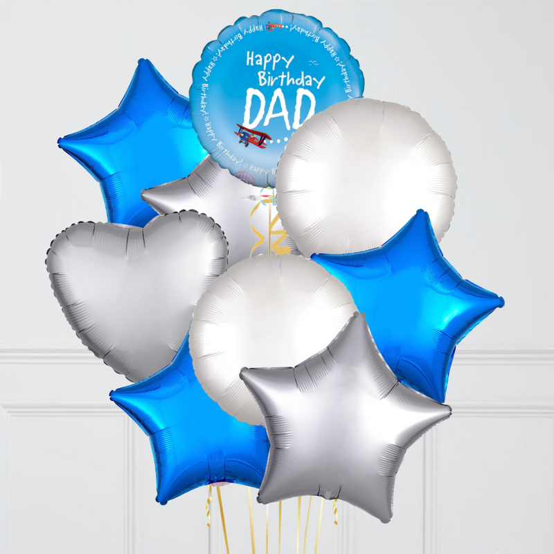 Happy Birthday Dad Foil Balloon Bouquet