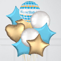 Blue Happy Birthday Foil Balloon Bouquet