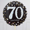 70th Birthday Elegant Sparkles Foil Balloon Bunch