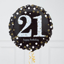 21st Birthday Elegant Sparkles Foil Balloon Bunch