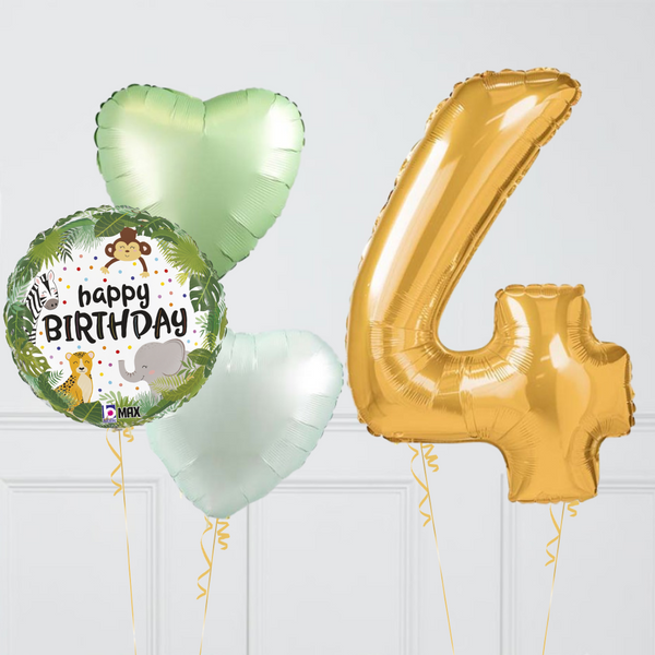 Inflated Sweet Safari Birthday Balloon Number (One Number)