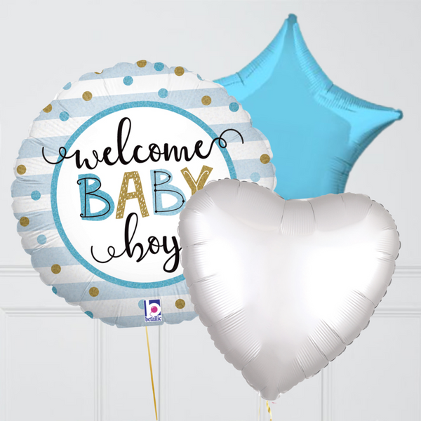 Welcome Baby Boy Balloon Bouquet