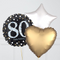 80th Birthday Elegant Sparkles Foil Balloon Bunch